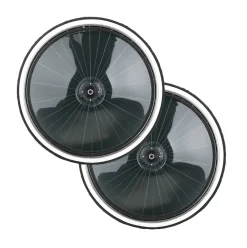 finntack sulky hjul 28", rustfritt stål m/PVC-dekke (selges i par) Black