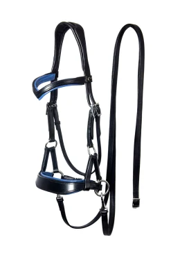 Clearance fra F.R.A. Freedom Riding Articles Aruba bittløst hodelag med tøyler (system 3) Black