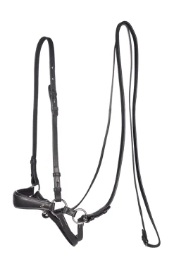Outlet fra F.R.A. Freedom Riding Articles Lami bitless bridle (system 4) med tøyler og krokfeste Black
