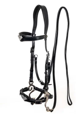 Best fra F.R.A. Freedom Riding Articles Imperial hodelag hackamore med tøyler (system 2) Black