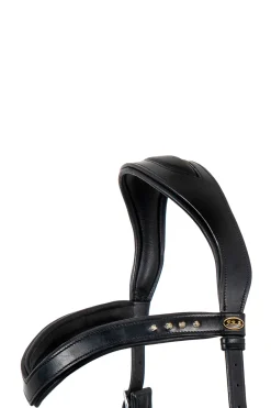 fra F.R.A. Freedom Riding Articles Glory bittløst hodelag med tøyler (system 5) Black