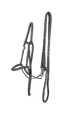 Outlet fra F.R.A. Freedom Riding Articles Nanouk bitless bridle (system 4) bomull med klipstøyler Black/White