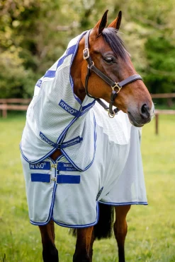 Sale horseware Amigo Airflow flueteppe med avtakbar nakkedel Navy/Airblue