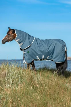 Clearance horseware Amigo AmEco 12 Plus utedekken med avtakbar nakkedel, 0g Teal/Grey