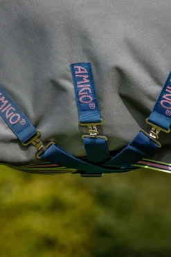 Discount horseware Amigo Bravo 12 Plus utedekken med avtakbar hals, 0g Shadow/Navy&Rose