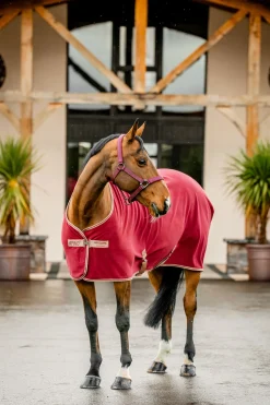 Hot horseware Amigo Fleece Cooler Mulberry/Taupe
