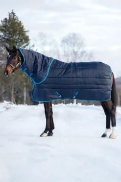 Hot horseware Amigo Insulator Plus Super Stalldekken med avtagbart hals, 550g Navy/ElectricBlue