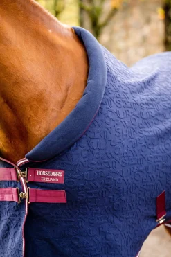 horseware dekorert cosy neck cooler Navy/Burgundy