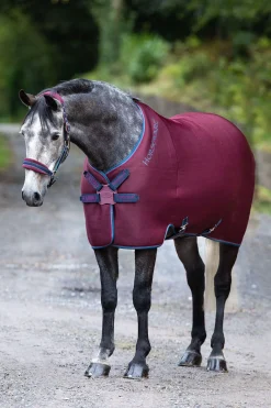 Sale horseware Rambo Airmax svettedekken med ny frontlukking Burgundy/Burgundy/Teal/Navy