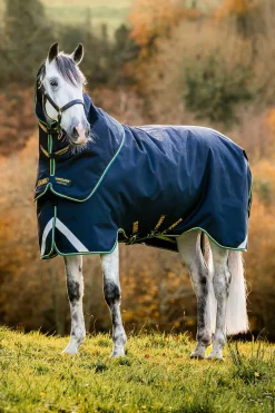 Outlet horseware Rambo Force 2.0 utedekken, 100g (100 g yttertøy med 100 g liner og 300 g liner) Navy/Teal