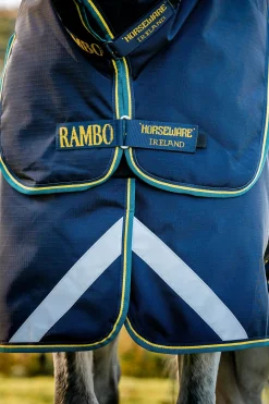 Outlet horseware Rambo Force 2.0 utedekken, 100g (100 g yttertøy med 100 g liner og 300 g liner) Navy/Teal