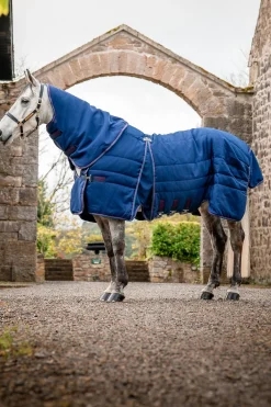 Online horseware Rambo Optimo Plus Budle Beitedekken (med 200g Liner) Navy/Burg,Teal&Nvy