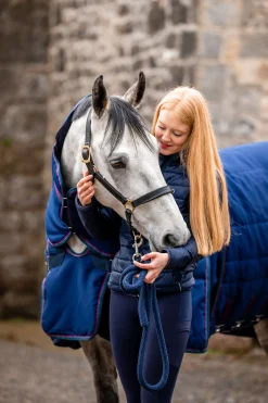 Online horseware Rambo Optimo Plus Budle Beitedekken (med 200g Liner) Navy/Burg,Teal&Nvy