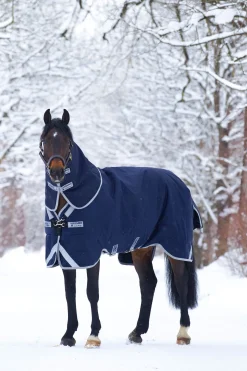 Online horseware Rambo Original utedekken med beinbuer, 200 gram DarkBlue/Silver