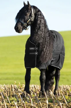 Sale horseware Rambo stalldekken, 100 gram Black/Black&Silver