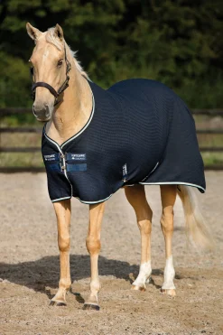 Sale horseware Rambo Techni vaffel svettedekken Navy/Beige/BabyBlue