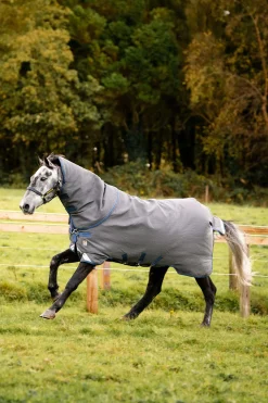 Online horseware Rhino Plus HexSTOP Beitedekken, 0g Grey/Indigo&Navy