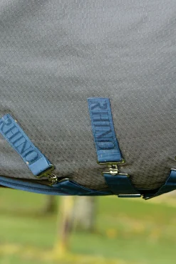 Online horseware Rhino Plus HexSTOP Beitedekken, 0g Grey/Indigo&Navy