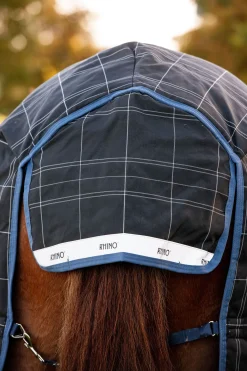 Clearance horseware Rhino Refletech Plus Vari-Layer utedekken inkl. avtakbar hals, 250 gram Midnightdarkblue/Indigoblue
