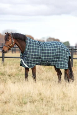 Hot horseware Rhino Wug utedekken, 100 g HunterGreen/Navy