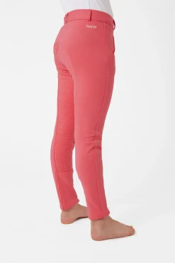 Outlet horze Active helforsterket ridebukse med silikon, barn Peonypink