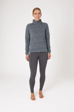 horze Addison ridejakke i fleece til dame BlackenedPearlGrey