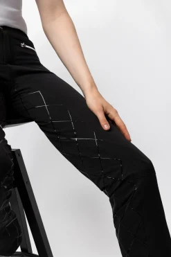 Hot horze Adeline ridebukse, fôret, silikon, dame Black