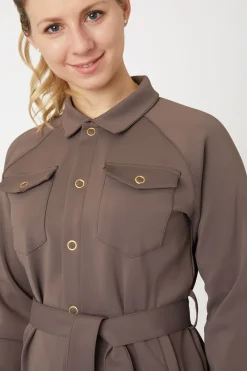 Outlet horze Alyssa skjortejakke til dame IronGreyBrown