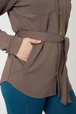 Outlet horze Alyssa skjortejakke til dame IronGreyBrown