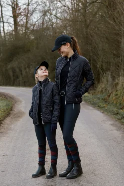 Clearance horze Andrea helforsterkede ridebukser med høyt liv, barn DarkNavy