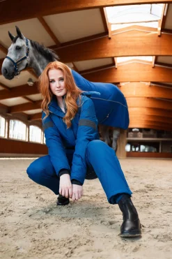 Best horze Annica Damene vanntett polstret overall Deepseablue