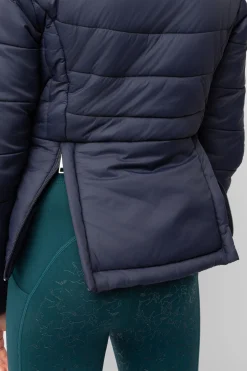 New horze Astrid vattert ridejakke for barn Polarblue