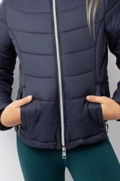 New horze Astrid vattert ridejakke for barn Polarblue