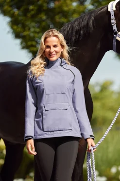 Outlet horze Ayla ride-regnjakke med glidelås til dame GrapeRoyale