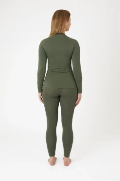 Online horze Bamboo undertøy-sett til dame KhakiGr&oslash;nn