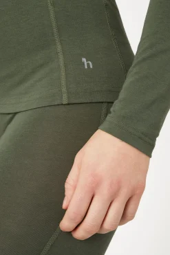 Online horze Bamboo undertøy-sett til dame KhakiGr&oslash;nn