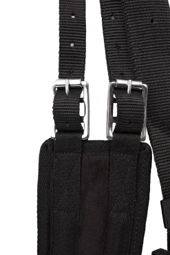 Best horze barbaksal i semsket PU-lær Black/Gray