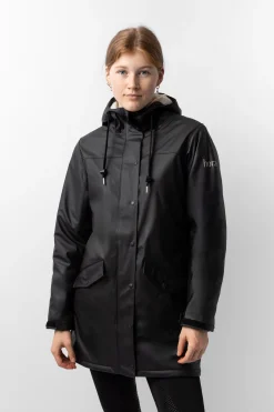 Sale horze Billie PU regnjakke med fleece, dame Black