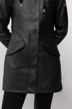 Sale horze Billie PU regnjakke med fleece, dame Black