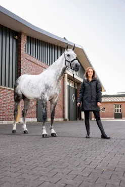 Sale horze Billie PU regnjakke med fleece, dame Black