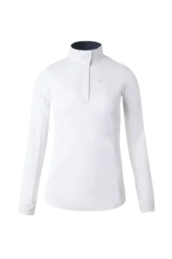 Hot horze Blaire langermet teknisk stevneskjorte til dame LSF 30+ White/DarkNavy