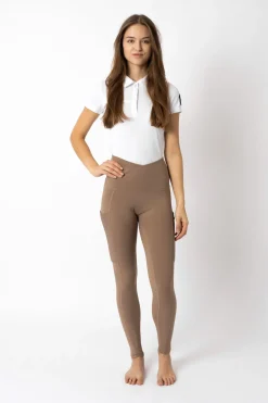 Online horze Brina helforsterkede ridetights til dame Caribou