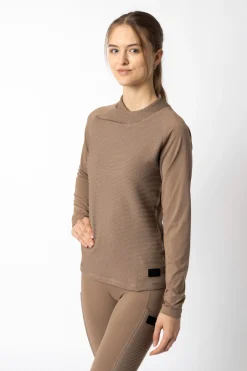 horze Brina treningsskjorte til dame Cariboubrown