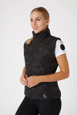 Clearance horze Camo Luminox reflekterende vest, dame Black/Silver