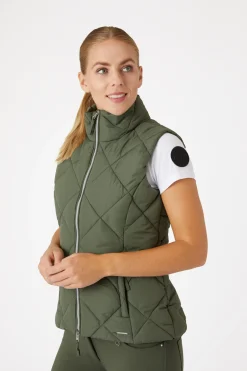 Discount horze Carola fôret ridevest til dame KhakiGr&oslash;nn