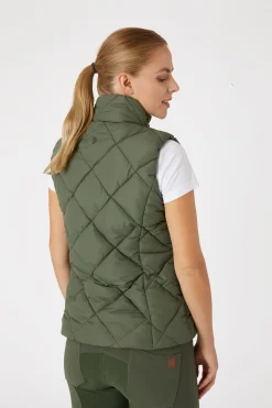 Discount horze Carola fôret ridevest til dame KhakiGr&oslash;nn