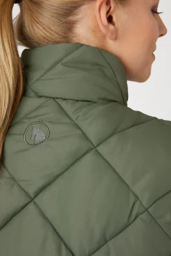 Discount horze Carola fôret ridevest til dame KhakiGr&oslash;nn