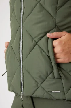 Discount horze Carola fôret ridevest til dame KhakiGr&oslash;nn