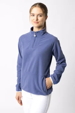 Online horze Christa ridejakke i fleece med halv glidelås, til dame VelvetMorning