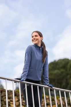 Online horze Christa ridejakke i fleece med halv glidelås, til dame VelvetMorning